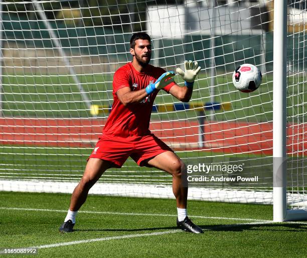 Allison Becker of Liverpool during a training session on July 30, 2019 in Evian-les-Bains, France.