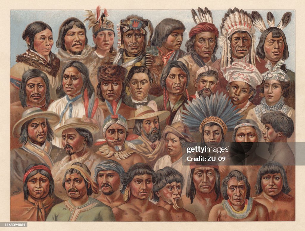 Amrican Native People, chromolithograph, published in 1896