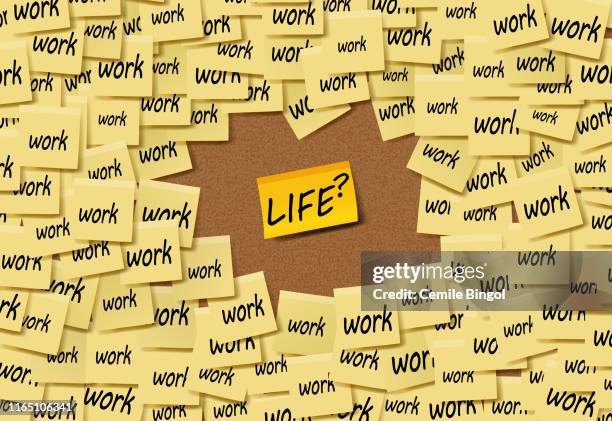 work and life balance - simple living stock illustrations