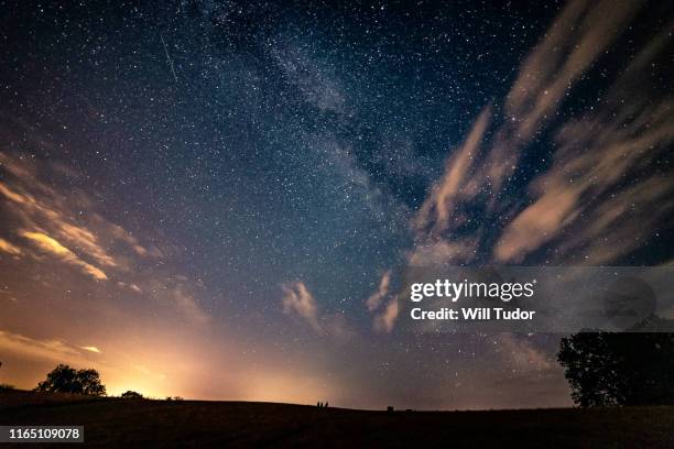 farlacombe gård, midnatt, juli 2019 - evening sky bildbanksfoton och bilder