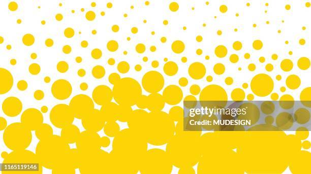 yellow bubbles background - frothy drink stock illustrations