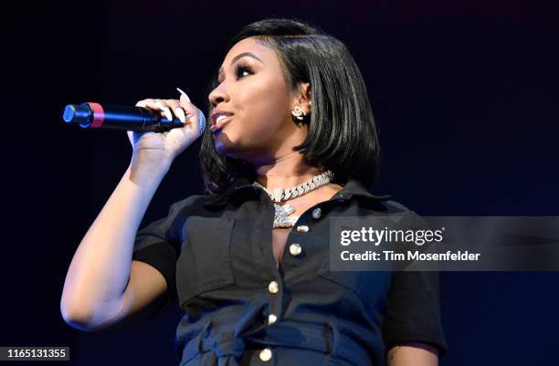 Yung Miami of City Girls performs during 106.1 KMEL's Summer Jam at ORACLE Arena on July 28, 2019 in Oakland, California.