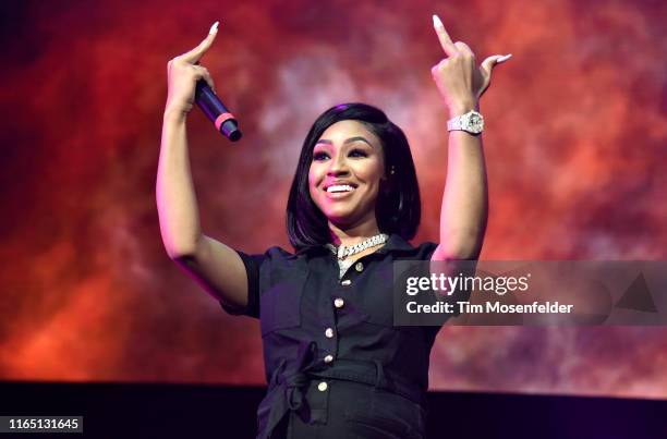 Yung Miami of City Girls performs during 106.1 KMEL's Summer Jam at ORACLE Arena on July 28, 2019 in Oakland, California.