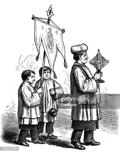Procession Drawing Simple 70 Worship Flags Drawing Stock Photos, High-Res Pictures, and Images ...