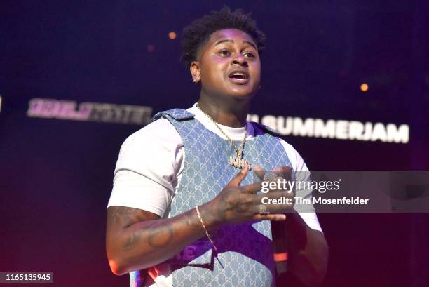 Derek King performs during 106.1 KMEL's Summer Jam at ORACLE Arena on July 28, 2019 in Oakland, California.