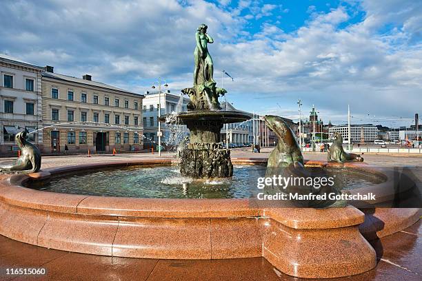 havis amanda statue and fountain - market square stock pictures, royalty-free photos & images