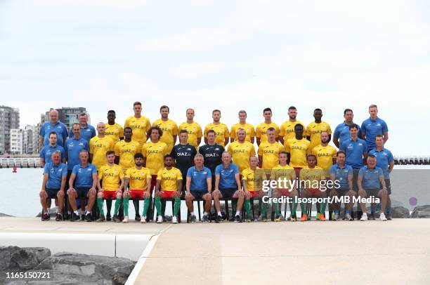 Back row : Johan Hoste , Luc Benthein , Sakala Fashion Junior, Sindrit Guri, Nicolas Lombaerts, Brecht Capon, Andrew Hjulsager, Michiel Jonckheere,...