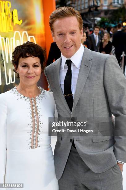 Helen McCrory and Damian Lewis attend the "Once Upon a Time... In Hollywood" UK Premiere at Odeon Luxe Leicester Square on July 30, 2019 in London,...