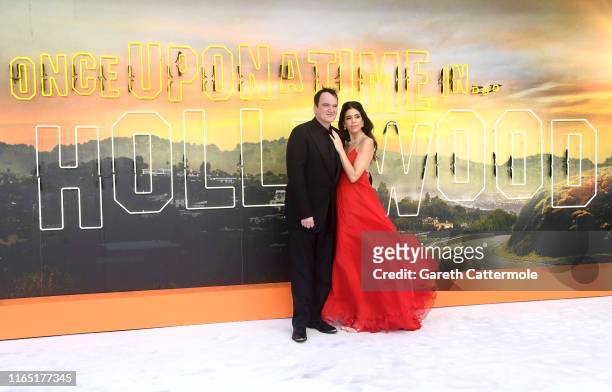Director Quentin Tarantino and Daniella Pick attend the "Once Upon a Time... In Hollywood" UK Premiere at the Odeon Luxe Leicester Square on July 30,...