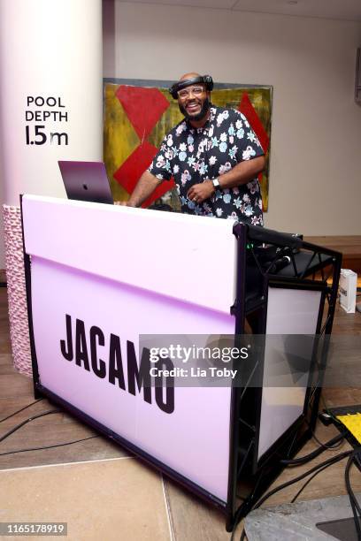 MistaJam DJ's during the Jacamo summer collection showcased in London today as the brand highlights that all men should feel 'heaven sent' this...