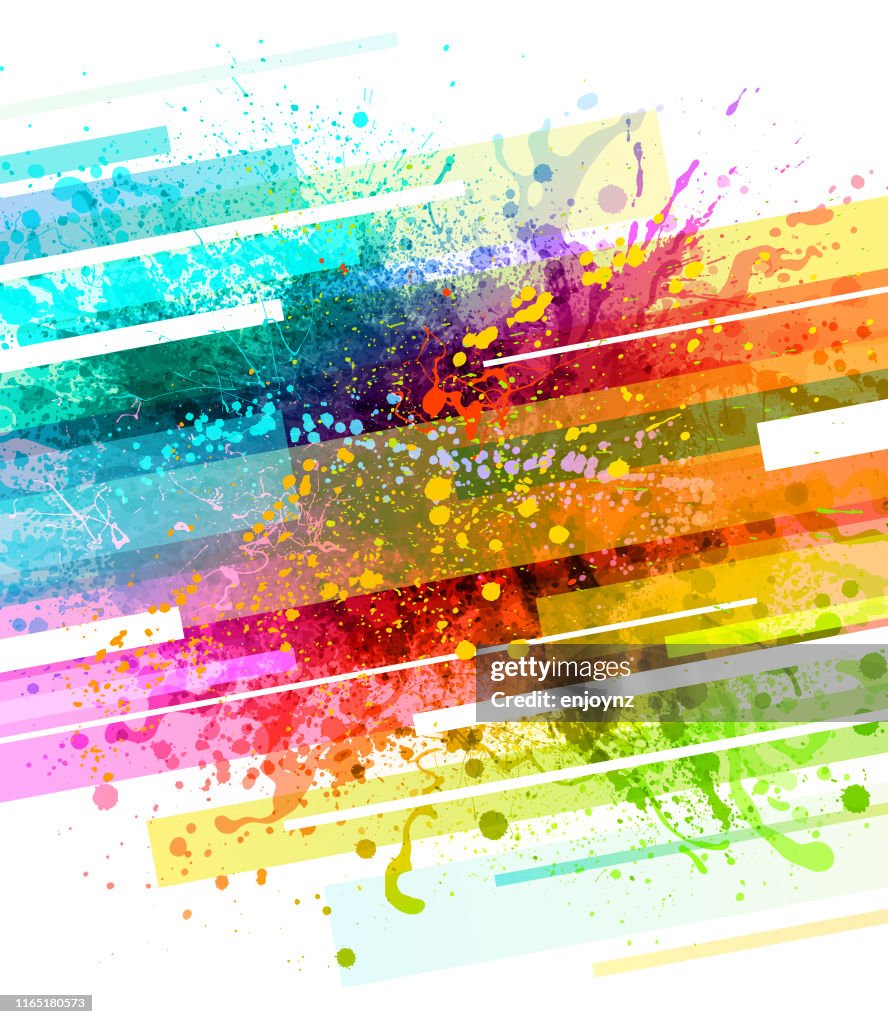 Rainbow paint splash background