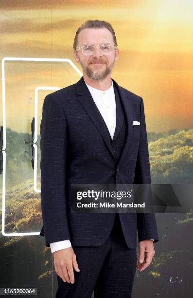 Simon Pegg attends the "Once Upon A Time In Hollywood" UK Premiere at Odeon Luxe Leicester Square on July 30, 2019 in London, England.