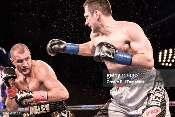 Bill Tompkins/Getty Images Sergey Kovalev defeats Igor Mikhalkin by TKO in the 7th round during their Light Heavyweight fight at Madison Square...