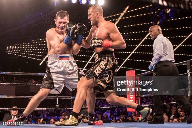 Bill Tompkins/Getty Images Sergey Kovalev defeats Igor Mikhalkin by TKO in the 7th round during their Light Heavyweight fight at Madison Square...