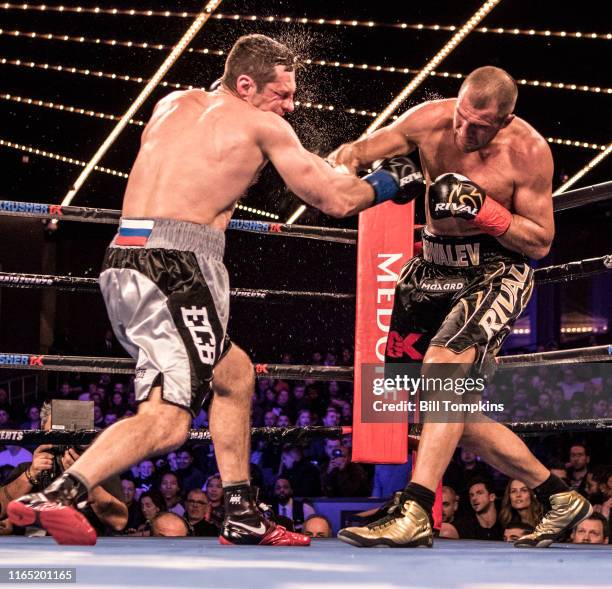Bill Tompkins/Getty Images Sergey Kovalev defeats Igor Mikhalkin by TKO in the 7th round during their Light Heavyweight fight at Madison Square...