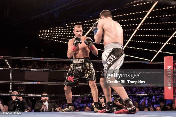 Bill Tompkins/Getty Images Sergey Kovalev defeats Igor Mikhalkin by TKO in the 7th round during their Light Heavyweight fight at Madison Square...