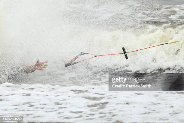 Christian Mario Primrose of Canada competes in the Men's wakeboard final on Day 4 of Lima 2019 Pan American Games at at Laguna Bujama on July 30,...
