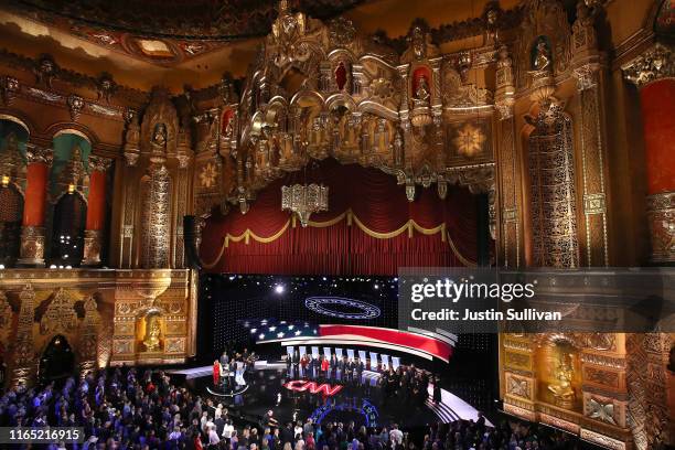 Democratic presidential candidates Marianne Williamson, , Rep. Tim Ryan , Sen. Amy Klobuchar , Indiana Mayor Pete Buttigieg, Sen. Bernie Sanders ,...