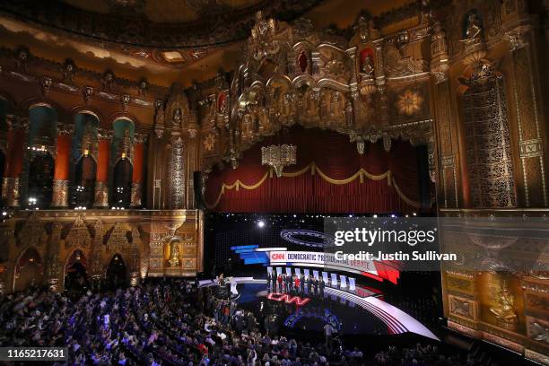 Democratic presidential candidates Marianne Williamson, , Rep. Tim Ryan , Sen. Amy Klobuchar , Indiana Mayor Pete Buttigieg, Sen. Bernie Sanders ,...