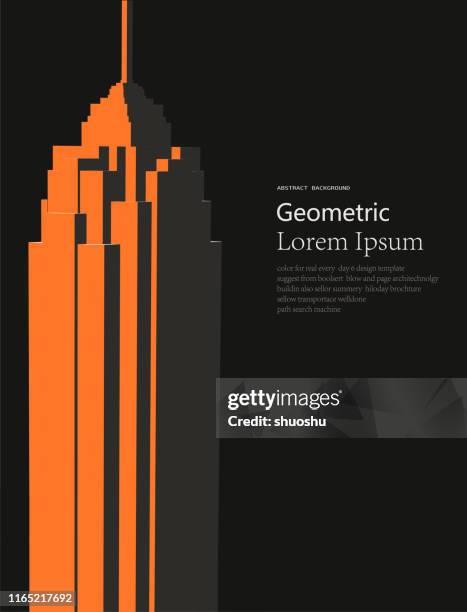 modern building model pattern poster - building models stock illustrations