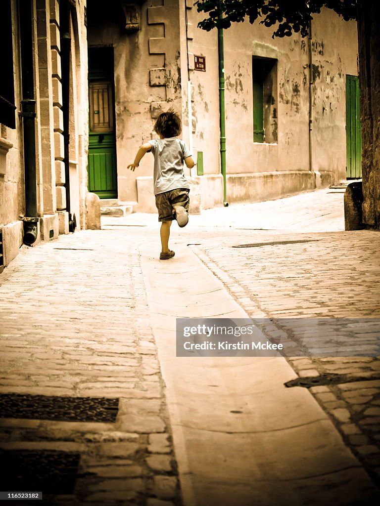 Boy running