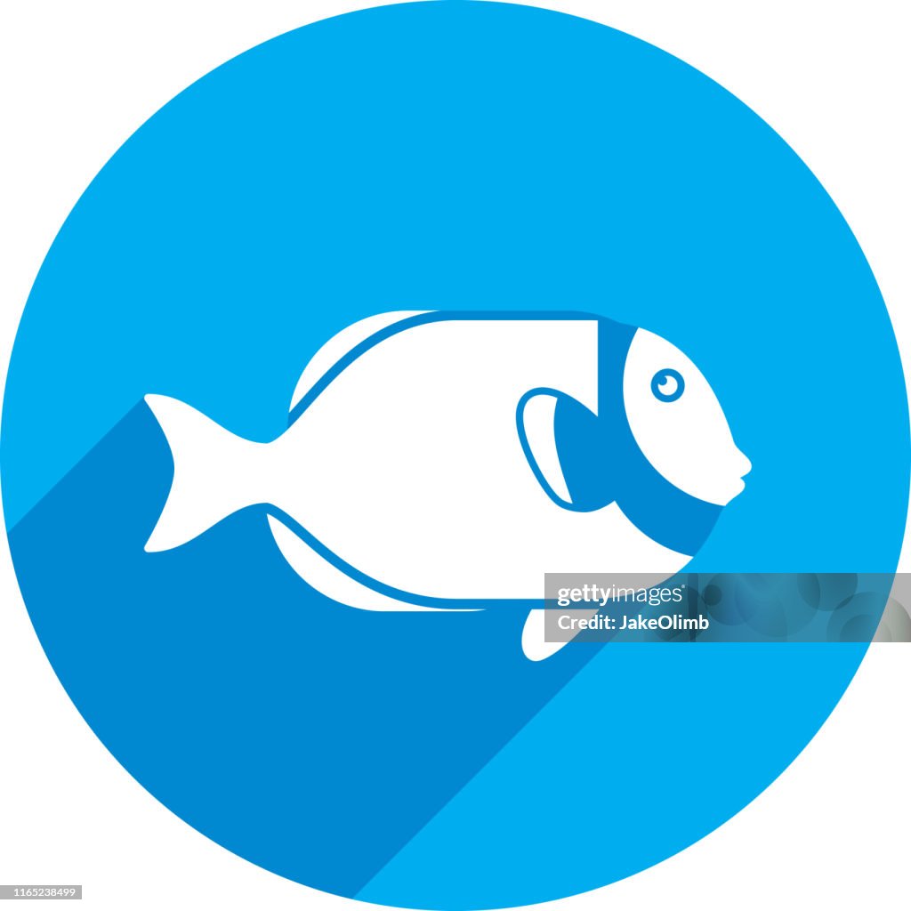 Powder Blue Tang Icon Silhouette