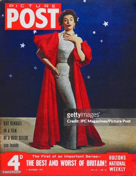 English actress Kay Kendall is featured for the cover of Picture Post magazine. Original Publication: Picture Post Cover - Vol 61 No 10 - pub. 1953.