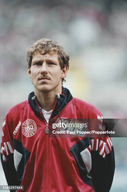 Danish professional footballer Kim Vilfort, midfielder with Brondby IF, pictured prior to playing for Denmark in a 1994 FIFA World Cup group 3...