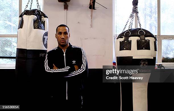 James DeGale poses during a press conference at Times Amateur Boxing Club on June 16, 2011 in London, England.