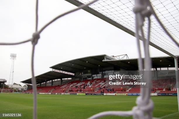 General View of Racecourse Ground prior to the Pre-Season Friendly match between Wrexham and Stoke City at Racecourse Ground on July 17, 2019 in...