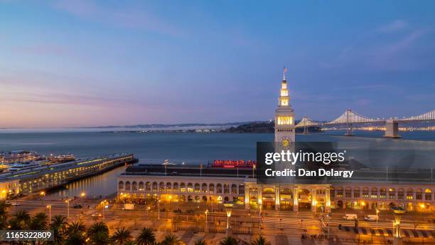 ferry building clock tower - san francisco harbor stock pictures, royalty-free photos & images