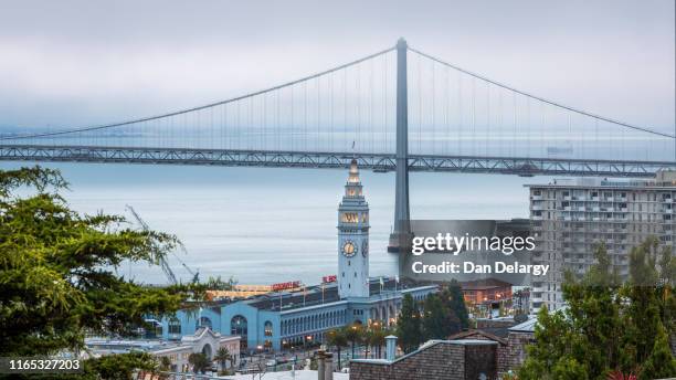 ferry building clock tower - ferry terminal stock pictures, royalty-free photos & images