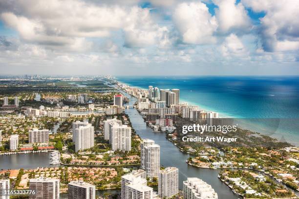 above coastal south florida - atlantic intracoastal waterway stock pictures, royalty-free photos & images