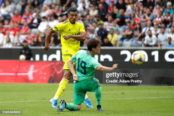 Nabil Dirar of Fenerbache scores his sides second goal during the Audi cup 2019 3rd place match between Real Madrid and Fenerbahce at Allianz Arena...