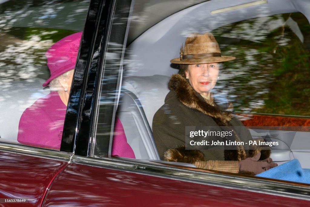 Queen Elizabeth II attends church