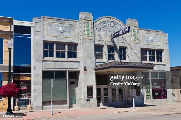 historic orpheum theater in downtown sioux falls, south dakota, usa. - sioux falls stock pictures, royalty-free photos & images