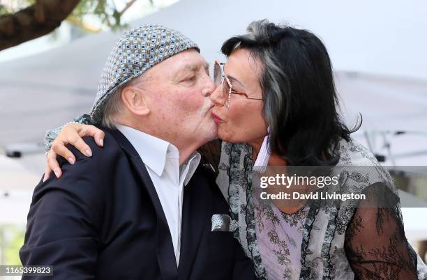 Stacy Keach and wife Malgosia Tomassi Keach attend his being honored with a Star on the Hollywood Walk of Fame on July 31, 2019 in Hollywood,...