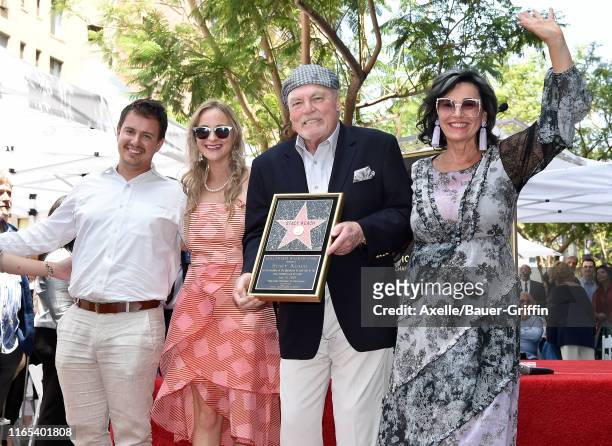 Shannon Keach, Karolina Keach, Stacy Keach and Malgosia Tomassi Keach attend the ceremony honoring Stacy Keach with a Star on the Hollywood Walk of...