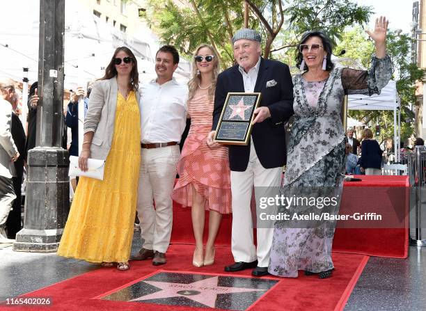 Shannon Keach, Karolina Keach, Stacy Keach and Malgosia Tomassi Keach attend the ceremony honoring Stacy Keach with a Star on the Hollywood Walk of...