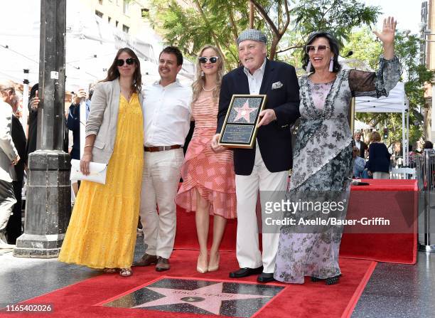 Shannon Keach, Karolina Keach, Stacy Keach and Malgosia Tomassi Keach attend the ceremony honoring Stacy Keach with a Star on the Hollywood Walk of...