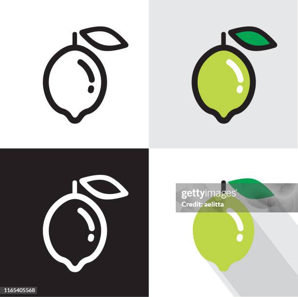lime - lemon black background stock illustrations