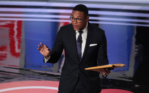 Moderator Don Lemon speaks to the crowd attending the Democratic Presidential Debate at the Fox Theatre July 31, 2019 in Detroit, Michigan. 20...