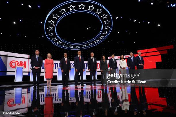 Democratic presidential candidates Sen. Michael Bennet , Sen. Kirsten Gillibrand , former housing secretary Julian Castro, Sen. Cory Booker , former...