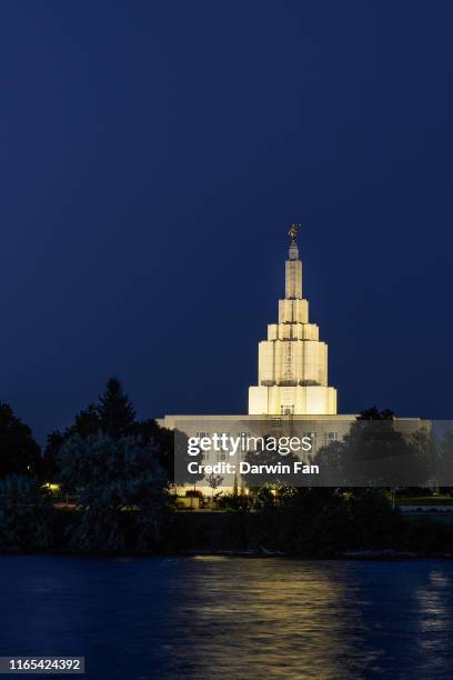 Idaho Falls At Blue Hour High-Res Stock Photo