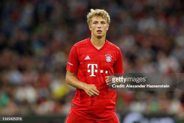 Fiete Arp of Muenchen looks on during the Audi Cup 2019 final match between Tottenham Hotspur and Bayern Muenchen at Allianz Arena on July 31, 2019...