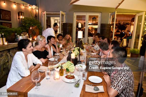 Atmosphere at the Hamptons Magazine Celebrates Cover Star Jihae at Tutto il Giorno on July 31, 2019 in Sag Harbor, New York.