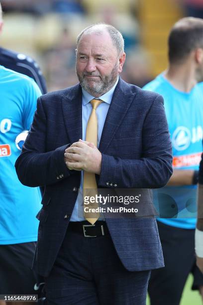 Torquay United manager Gary Johnson during the Vanarama National League match between Torquay United and Hartlepool United at Plainmoor, Torquay on...