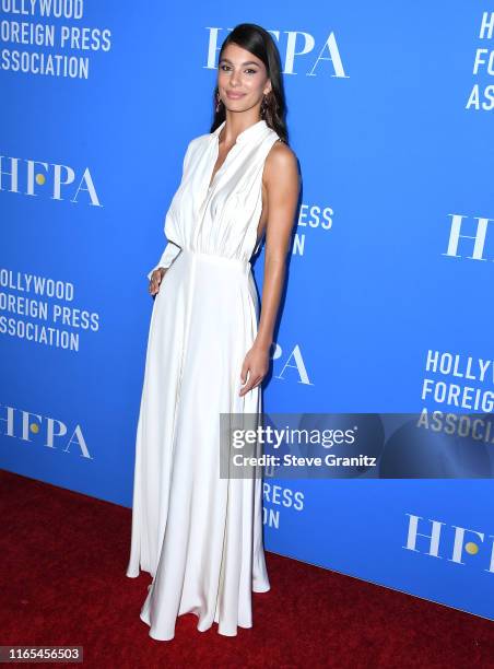 Camila Morrone arrives at the Hollywood Foreign Press Association's Annual Grants Banquet at Regent Beverly Wilshire Hotel on July 31, 2019 in...