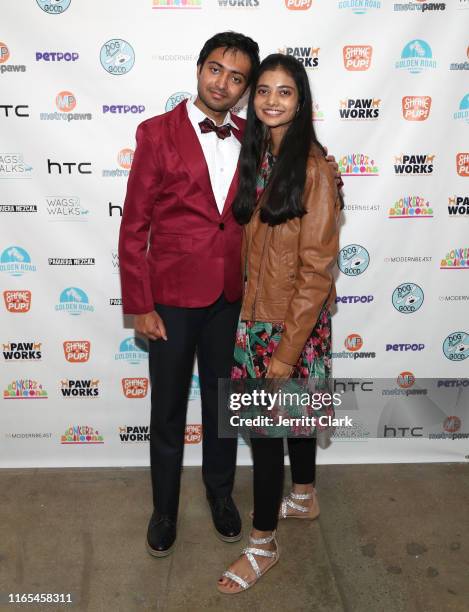 Abhishek and Pooja Kylasa attends DJ Lela B Birthday And LipSynk Cosmetics Launch At PetPOP at PetPOP on July 31, 2019 in Los Angeles, California.