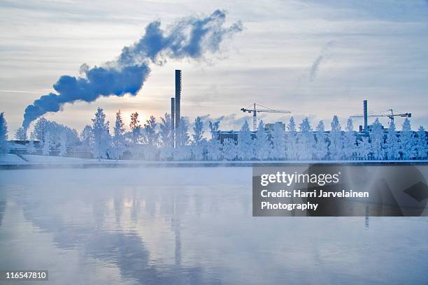 winter landscape, tampere, finland - tampere foto e immagini stock